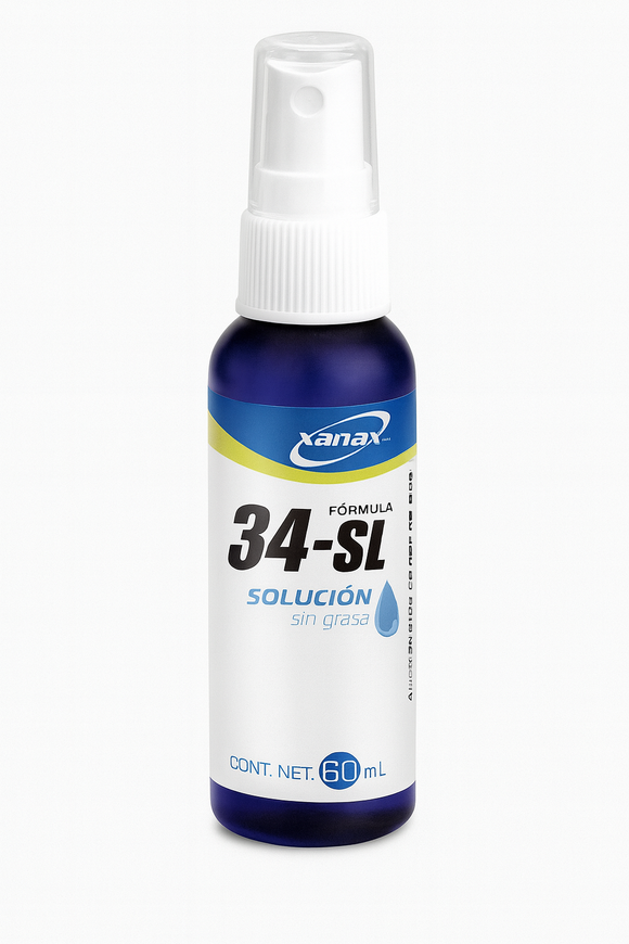 34-SL Solución Linimento en Spray – Alivio para dolor muscular y articular 60mL