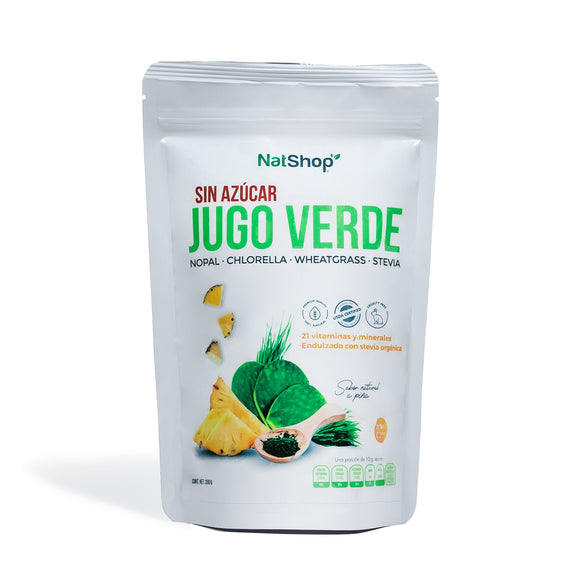 Jugo Verde Natural 100% Natural SIN Azucar, sabor Piña 200gr. NATSHOP