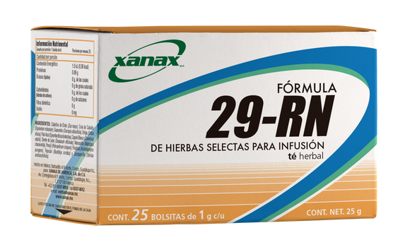 Riñones, Calculos Biliares 29-RN Té Antiinflamatoria, Aumenta la Diuresis, Analgésica y Antiespasmódica, Antibiótico Natural.