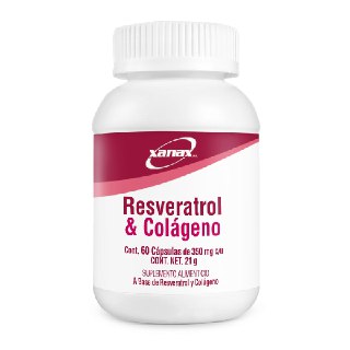 Piel Mas Joven Resveratrol & Colágeno Hidrolizado Capsulas, Fuente de la Eterna Juventud, Antioxidante, Radicales Libres, Articulaciones