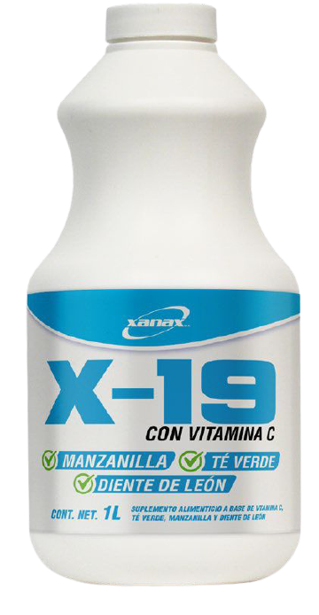 X-19, Sistema Inmunológico, Antimicrobianas y Antivirales   Vitamina C, Te Verde, Diente de León, Manzanilla